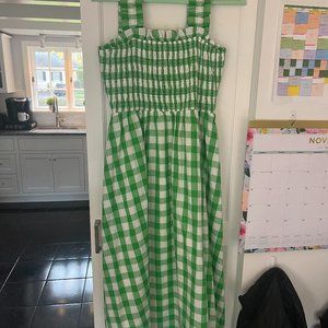 Green Checked English Factory midi/maxi dress